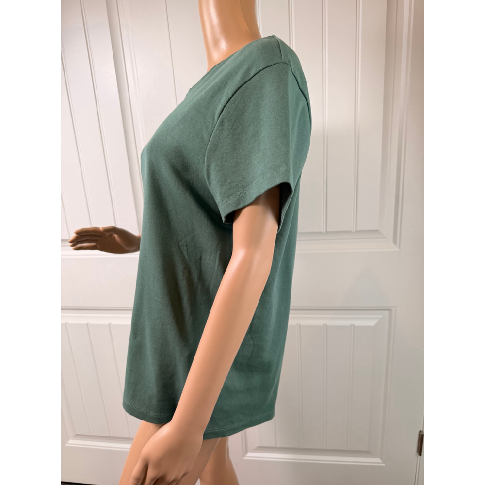 Women's J.CREW Essential Tee XL Sage Green Short Sleeve Minimalist Neutral Comfy - Picture 6 of 12
